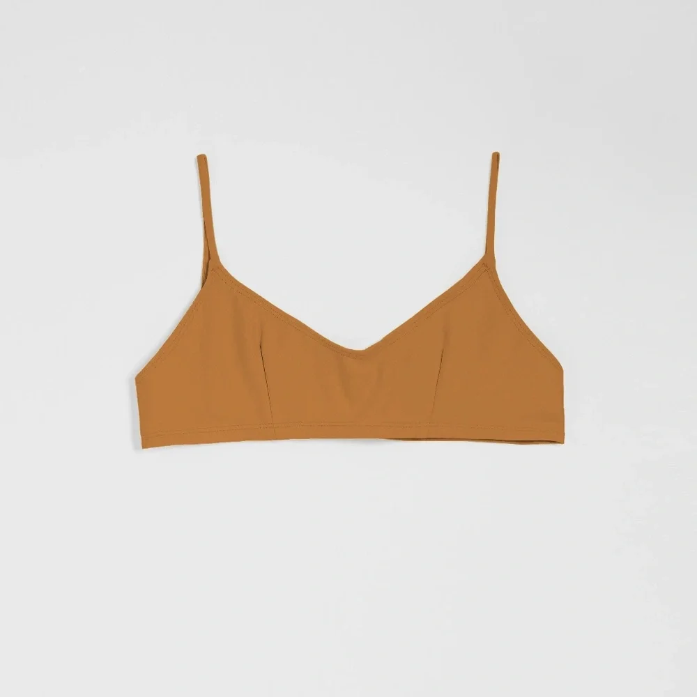 Women's Nu Swim Rust Brown Triangle Bikini Top & Bottom